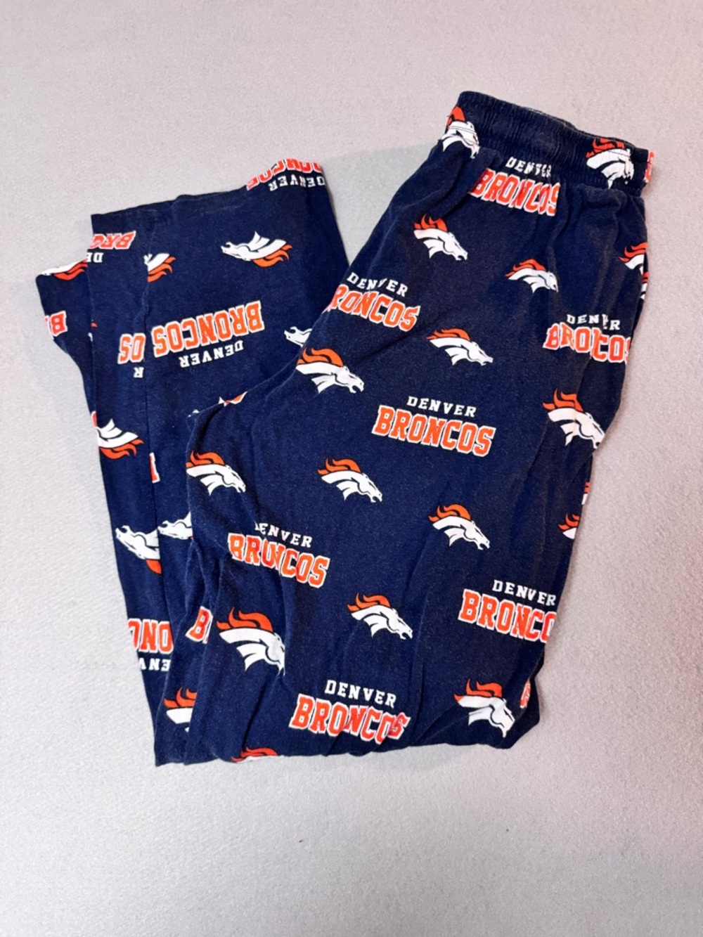 NFL Denver Broncos Navy and Orange Men’s Pajama Pants